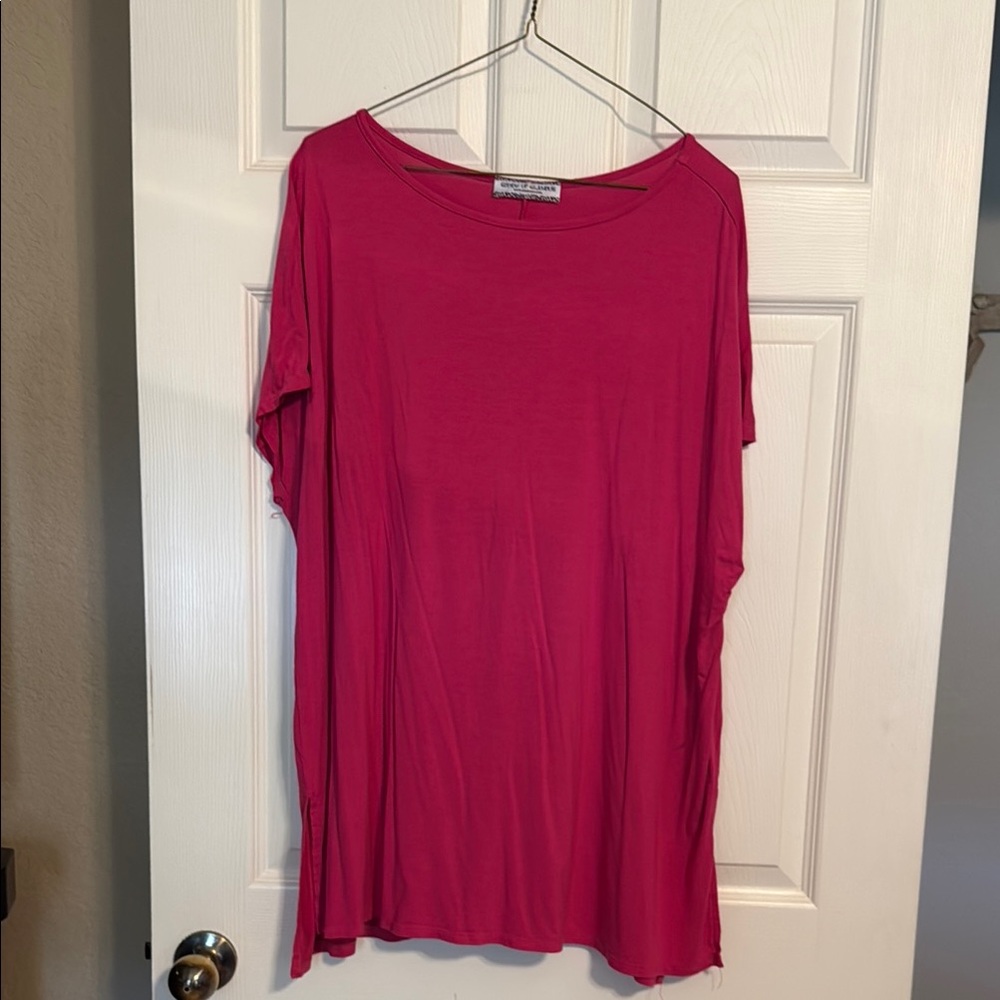 Giddy Up Glamour Women's Pink Top oversized large.